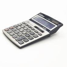 Comix Venta caliente Precio barato Potencia dual 12 dígitos Calculadora de escritorio gris